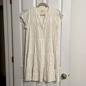 Roberta Roller Rabbit cream tiered dress